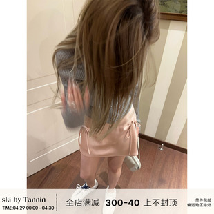 俏皮蝴蝶结短裙裤 Tannin 儿女新春夏低腰包臀显瘦A字短裙 ski