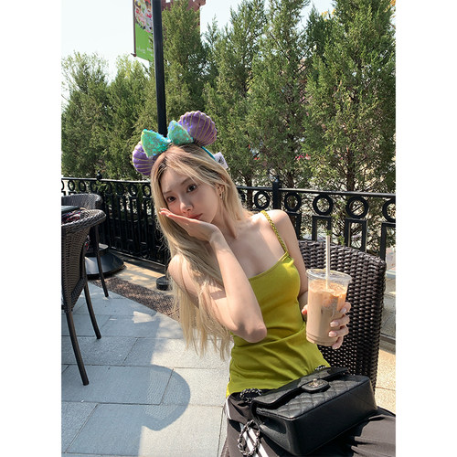 skibyTannin麻花交叉吊带背心
