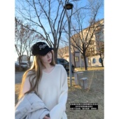 Tannin赤兔缅因猫冬 ski 拉毛工艺绵羊毛桑蚕丝混纺显瘦毛衣女