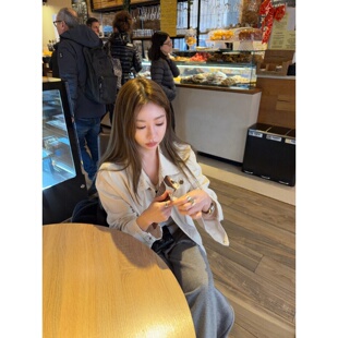 ski by Tannin赤兔纯棉正肩翻领短款休闲白色牛仔外套上衣夹克女