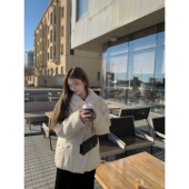 Tannin赤兔浮光织语 新中式 ski 元 宝领手工盘扣双倍保暖鹅绒服