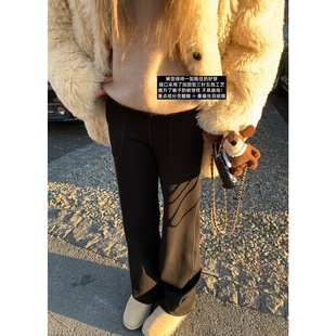 ski by Tannin赤兔醋酸舒服裤 含桑蚕丝成分的高腰休闲直筒裤女冬