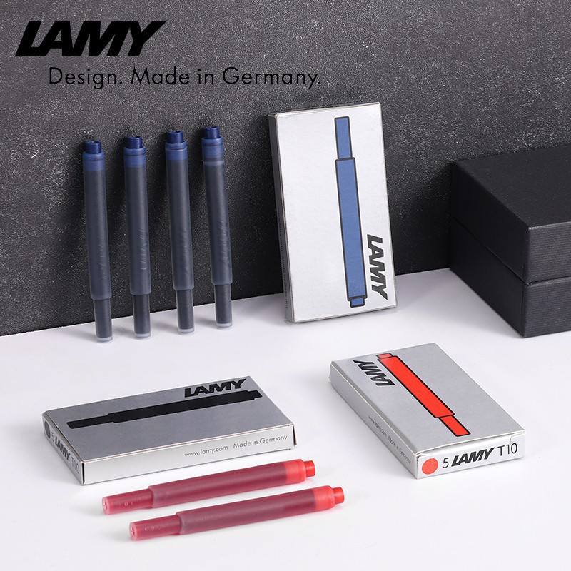 德国lamy凌美T10可替换墨囊墨胆墨水黑蓝色钢笔用非碳素不堵笔芯