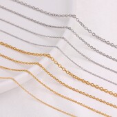 不锈钢钛钢圆十字链圆O字链子手工diy手链项链材料链条首饰品配件