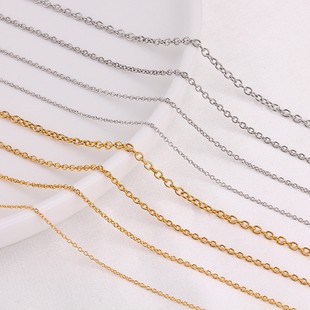 不锈钢钛钢圆十字链圆O字链子手工diy手链项链材料链条首饰品配件