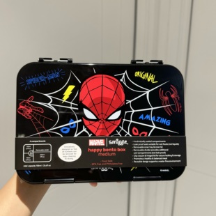 澳洲Smiggle便当盒饭盒双层餐包单肩蜘蛛侠保温包手提冰包收纳礼