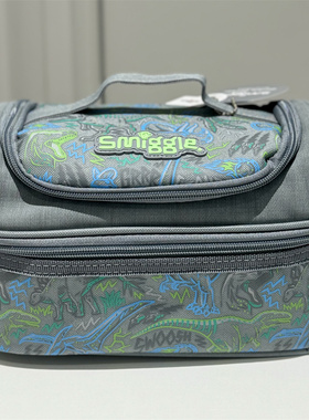 澳洲Smiggle便当盒饭盒灰色恐龙独角兽收纳餐包单肩包保温包冰包