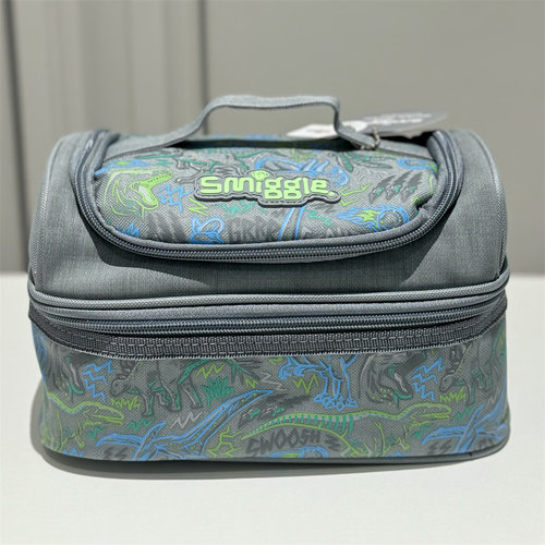 澳洲Smiggle便当盒饭盒灰色恐龙独角兽收纳餐包单肩包保温包冰包