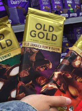 现货澳洲CADBURY OLD GOLD吉百利夹心杏仁樱桃黑巧克力180g多口味