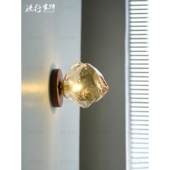 岩石壁灯法式 复古壁灯卧室床头灯中古风客厅背景墙灯民宿走廊灯