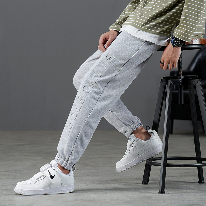 2021 spring new men's Capris cotton casual pants men's Japanese Large