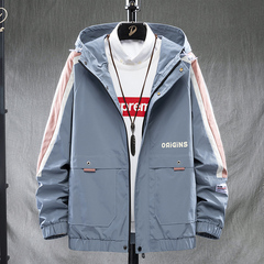 2021 spring new hooded jacket men's coat men's Casual Jacket Large