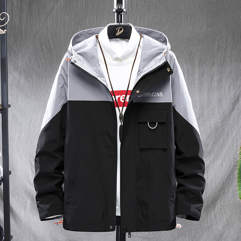 2021 spring new hooded jacket men's coat men's Casual Jacket Large