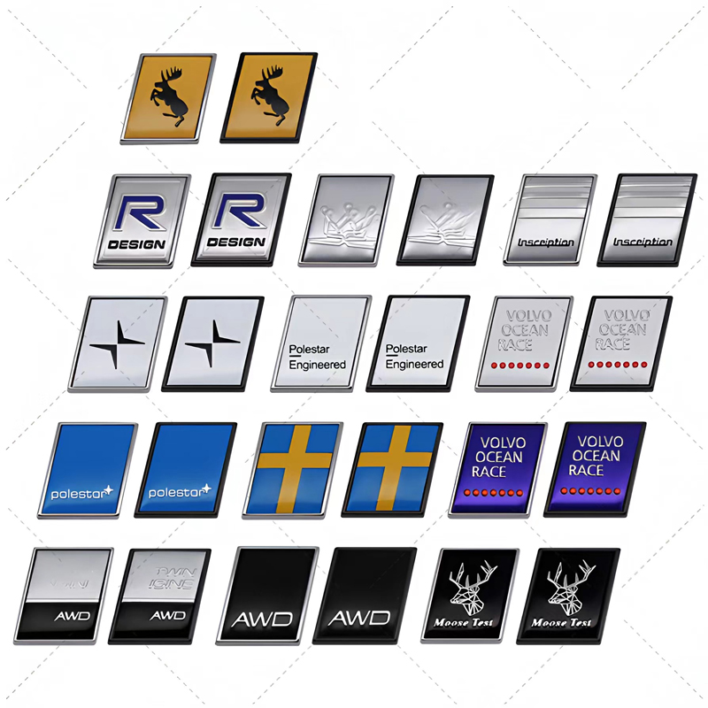 适用于沃尔沃车身贴标麋鹿盾牌标XC60S90XC90S60XC40北极星车尾标