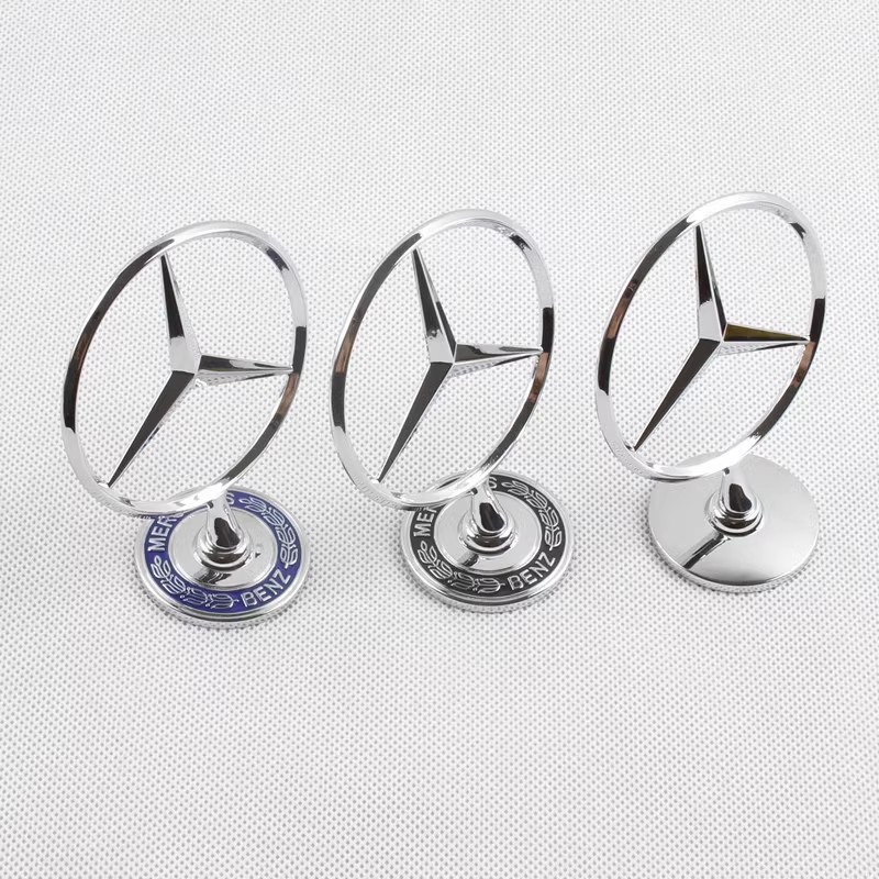 适用宾士改装黏贴立标 A级 B级 GLC GLA GLE V260L威霆引擎盖车标