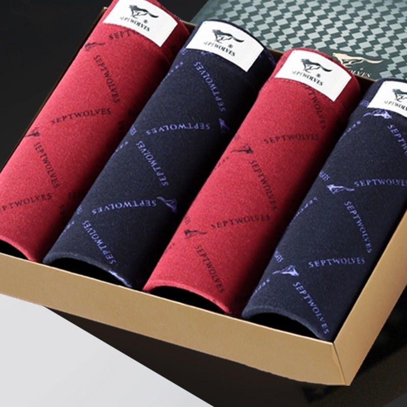 七匹狼男士内裤纯棉抗菌中腰透气