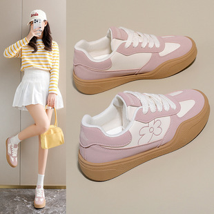 ins女学生厚底增高运动板鞋 2026春季 韩版 新款 休闲TQ103 德训小白鞋