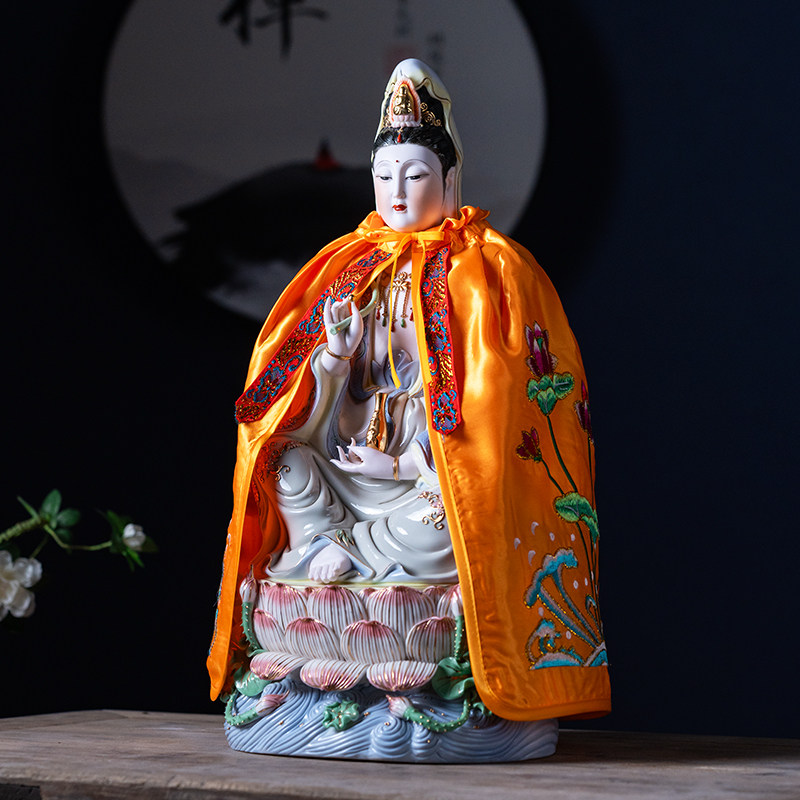 佛像披风观音菩萨神像神位道家披肩衣服斗篷刺绣莲花双龙凤凰佛袍
