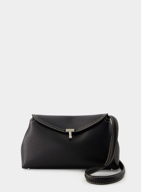 TOTEME T-Lock 黑色皮制T型锁扣包
