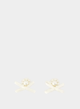 Simone Rocha 小雏菊耳环 合成 白色