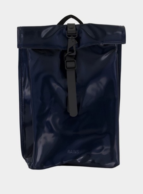 RAINS Rolltop Rucksack Mini W3 背包 - 合成纤维  蓝色