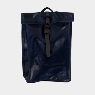 RAINS Rolltop Rucksack Mini W3 背包 - 合成纤维  蓝色