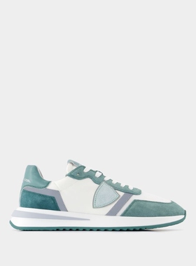 Philippe Model Tropez 2.1 Low 绿色帆布低帮运动鞋