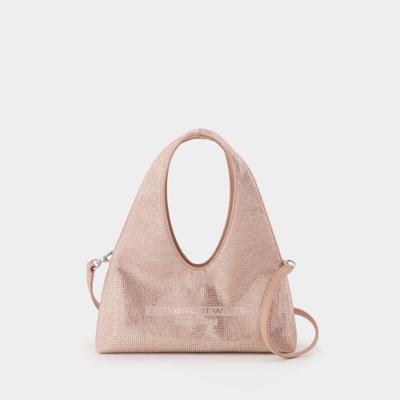 亚历山大王 Alexander Wang Pike迷你流浪包-合成材质-粉色