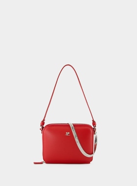 活希源 Courreges Cloud Chained 红色皮质手包挎包