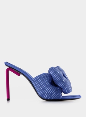 OFF WHITE Strass Bow Pop Allen紫色穆勒鞋