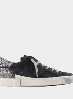 Philippe Model Prsx 低帮运动鞋 - 皮质 - 黑色