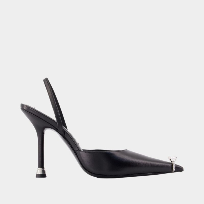 亚历山大王 Alexander Wang Akilita 105毫米高跟鞋 - 皮质 - 黑