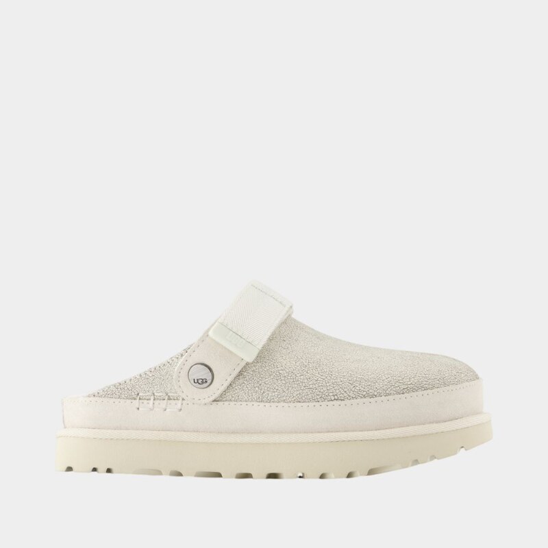UGG Goldenstar Crackle Slides 运动鞋- 皮质 - 白色
