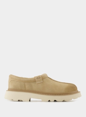 UGG M Tasman Lug时尚圆头低帮皮质短靴穆勒鞋男款一脚蹬懒人鞋