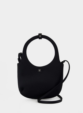 活希源 Courreges Holy 单肩包 缎面 黑色