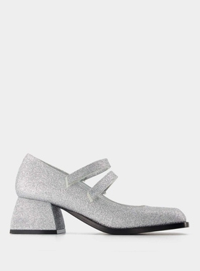 Nodaleto Bulla Bacara 银色亮皮高跟鞋金属