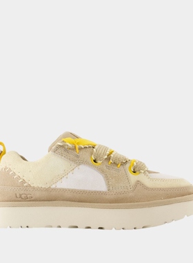 UGG Lo Lowmel Biarritz 女款运动鞋 -皮质-米色