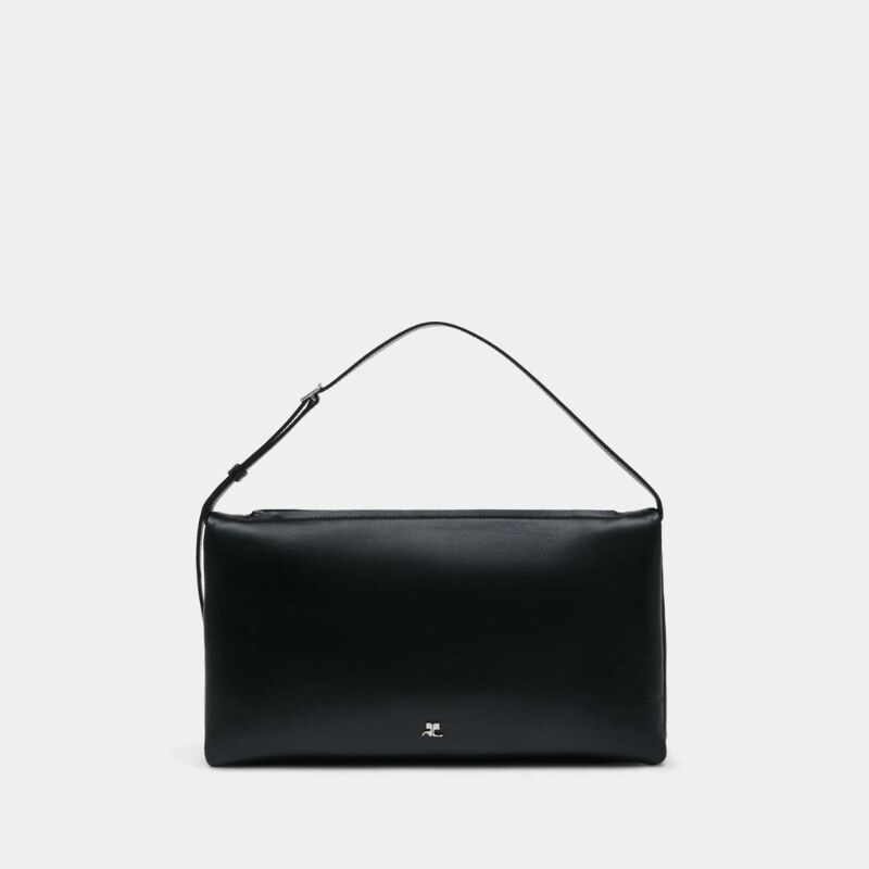 活希源 Courreges Cuff 单肩包 - 皮质 - 黑色