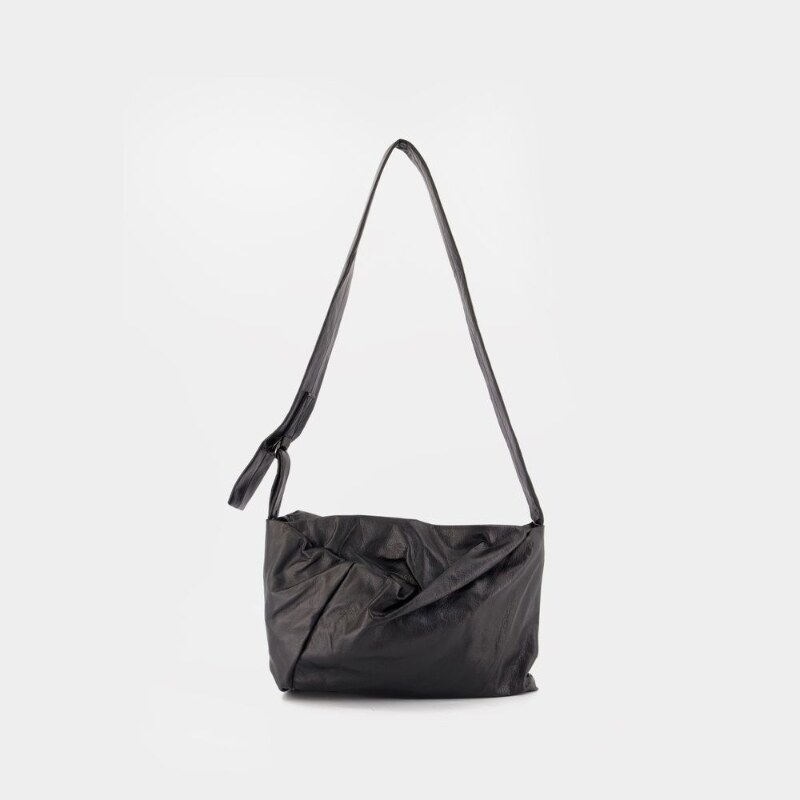 山本耀司 YOHJI YAMAMOTO Puff S单肩包-皮质-黑色
