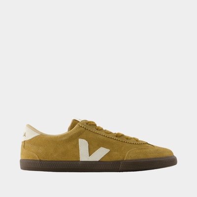 Veja Volley 运动鞋 皮质 卡其色