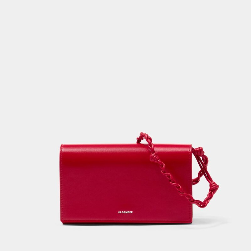 Jil Sander 吉尔桑达 链条钱包 - 皮质 - 红色