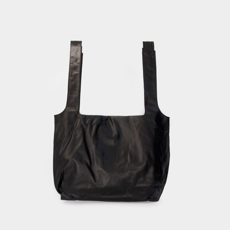 山本耀司 YOHJI YAMAMOTO Rev Dot手拿包-皮质-黑色