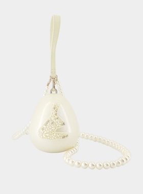Simone Rocha 微型蛋形斜挎包 合成纤维 白色