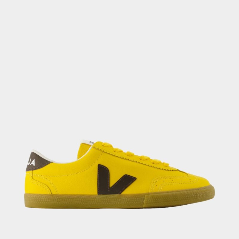 Veja Volley 运动鞋 - 皮质 - 黄色