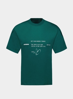 Ader Error 绿色棉质圆领T恤