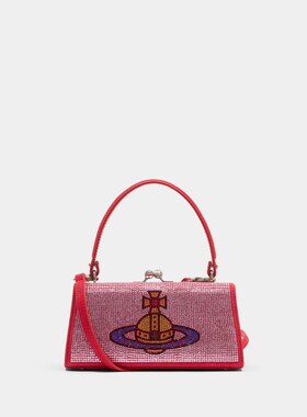 西太后 Vivienne Westwood 超大号娃娃框架手提包 - 皮质 - 粉色