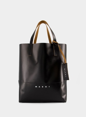 【粉丝专享】玛尼 Marni Pelletteria Uomo 黑色合成材质托特包