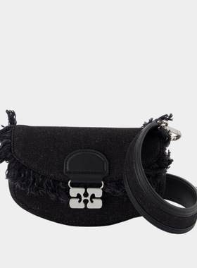 GANNI Apo G 链条钱包 - 棉质  黑色