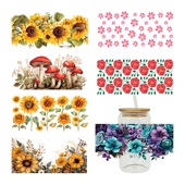 卡通印花彩色logo杯贴水杯贴玻璃贴杯无痕防水水晶标现货装 饰贴纸