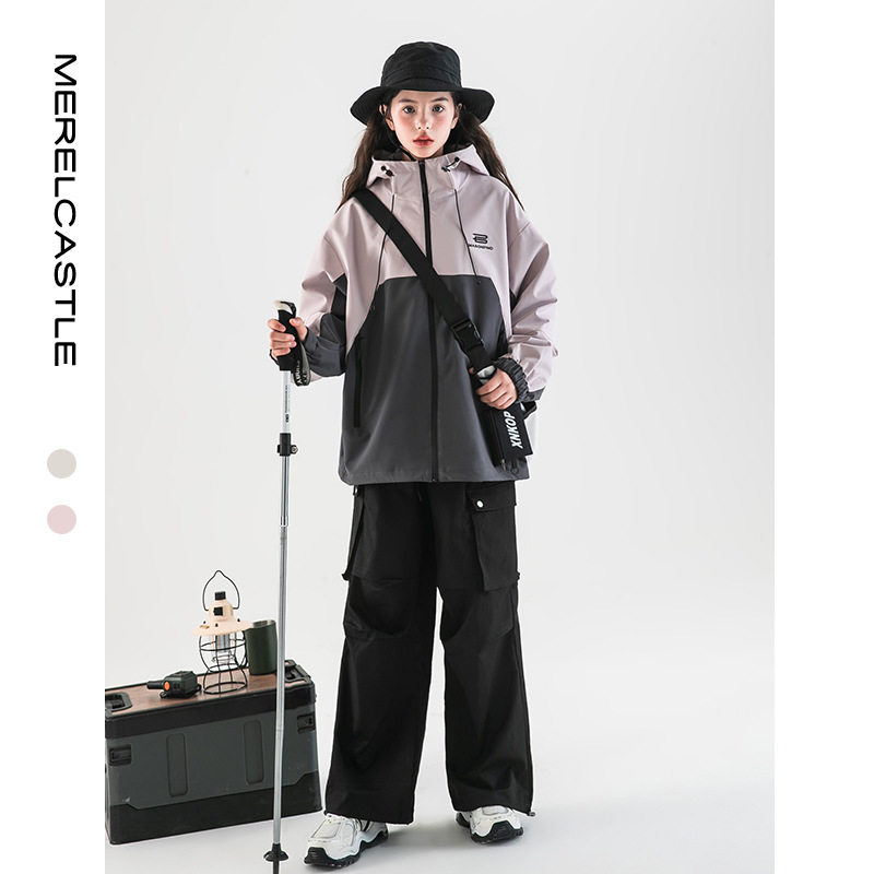 女童冲锋衣外套春秋款外套